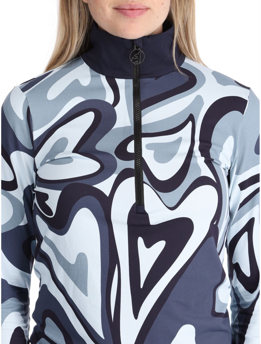 Toni Sailer, Wieka Print jersey mujeres Blue Frost azul 