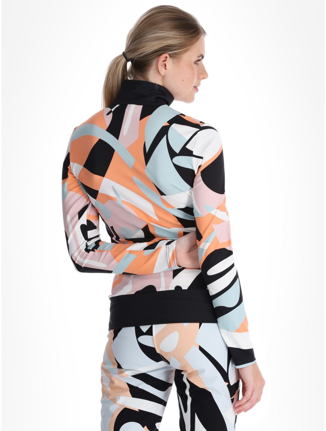 Toni Sailer, Wieka Print jersey mujeres Clementine Sorbet naranja 