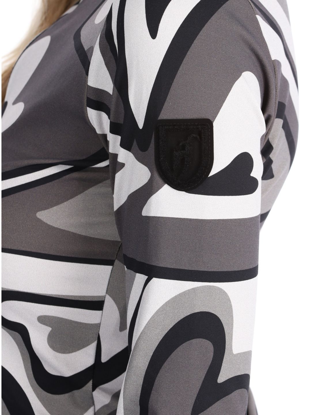 Toni Sailer, Wieka Print jersey mujeres Iron Gate gris 