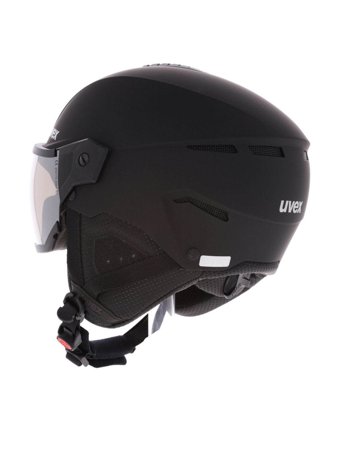 Uvex, Instinct Visor casco con visera unisex Black Matt / Mirror Silver negro 