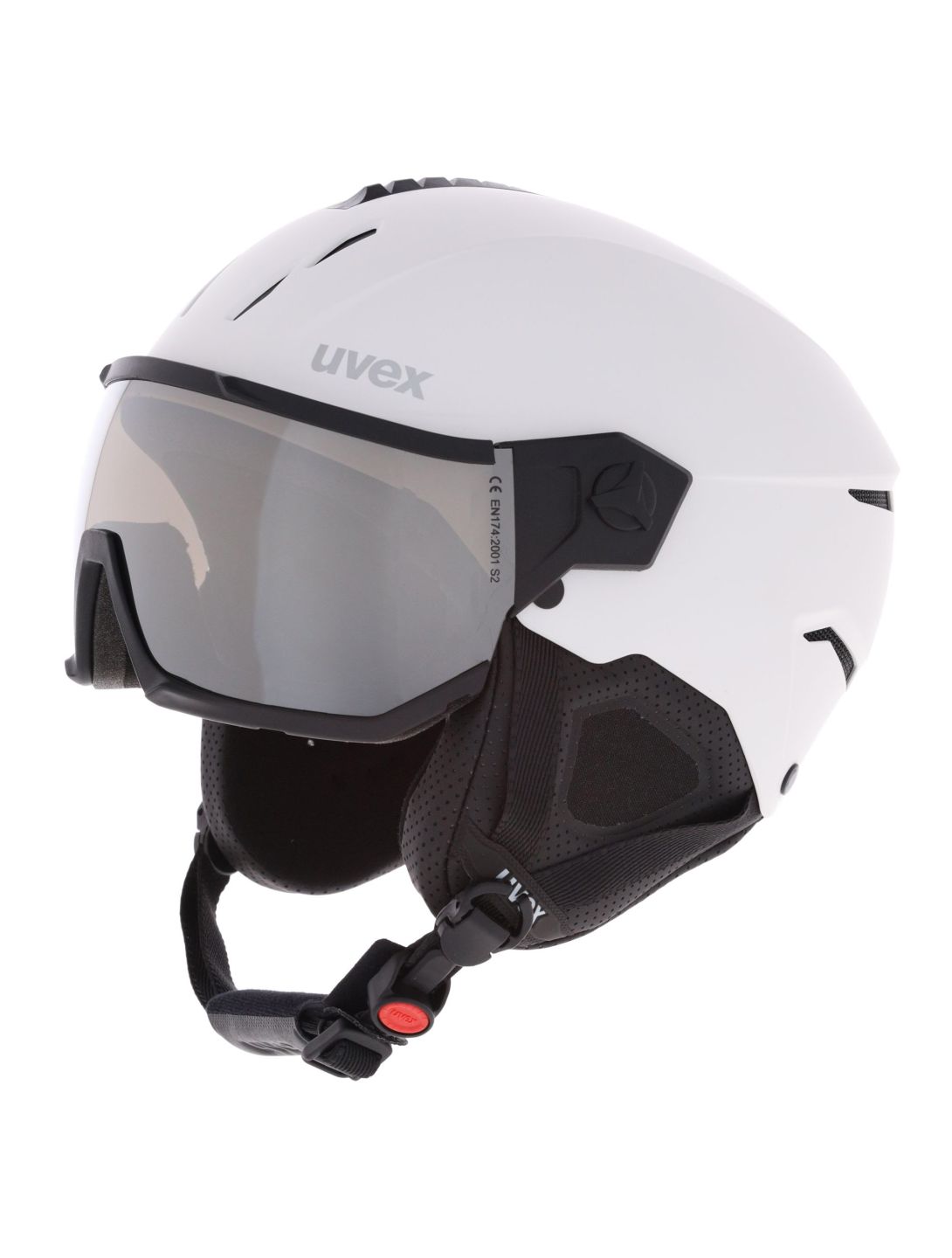 Uvex, Instinct Visor casco con visera unisex White-Black Matt /Mirror Silver blanco, negro 