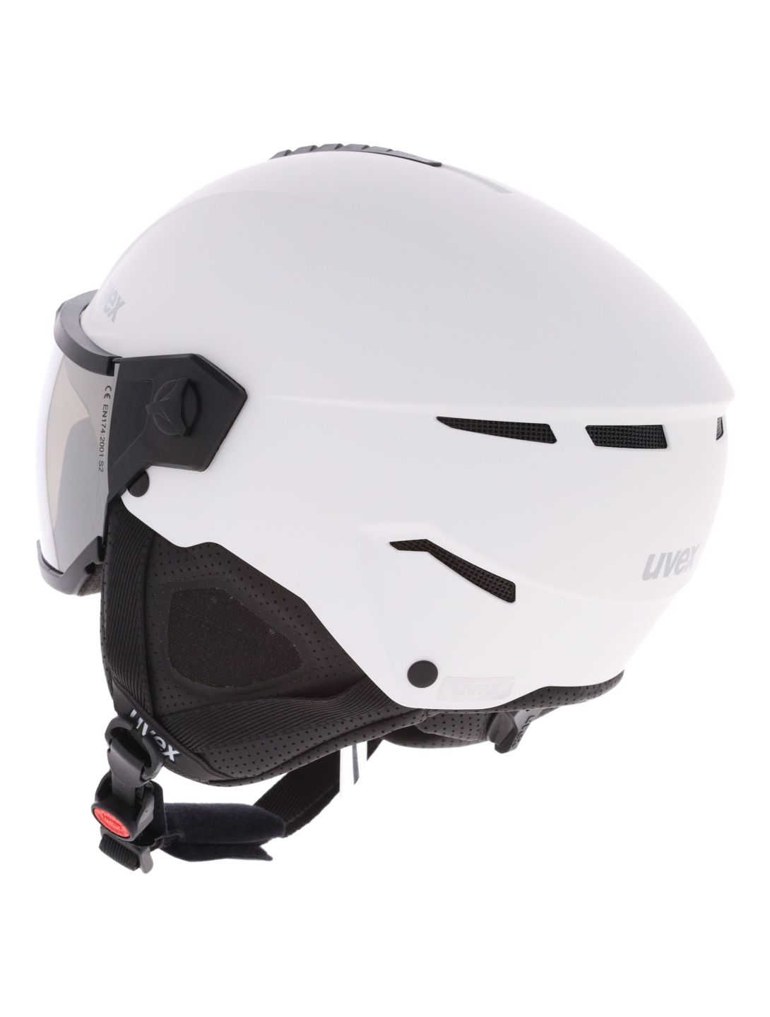 Uvex, Instinct Visor casco con visera unisex White-Black Matt /Mirror Silver blanco, negro 