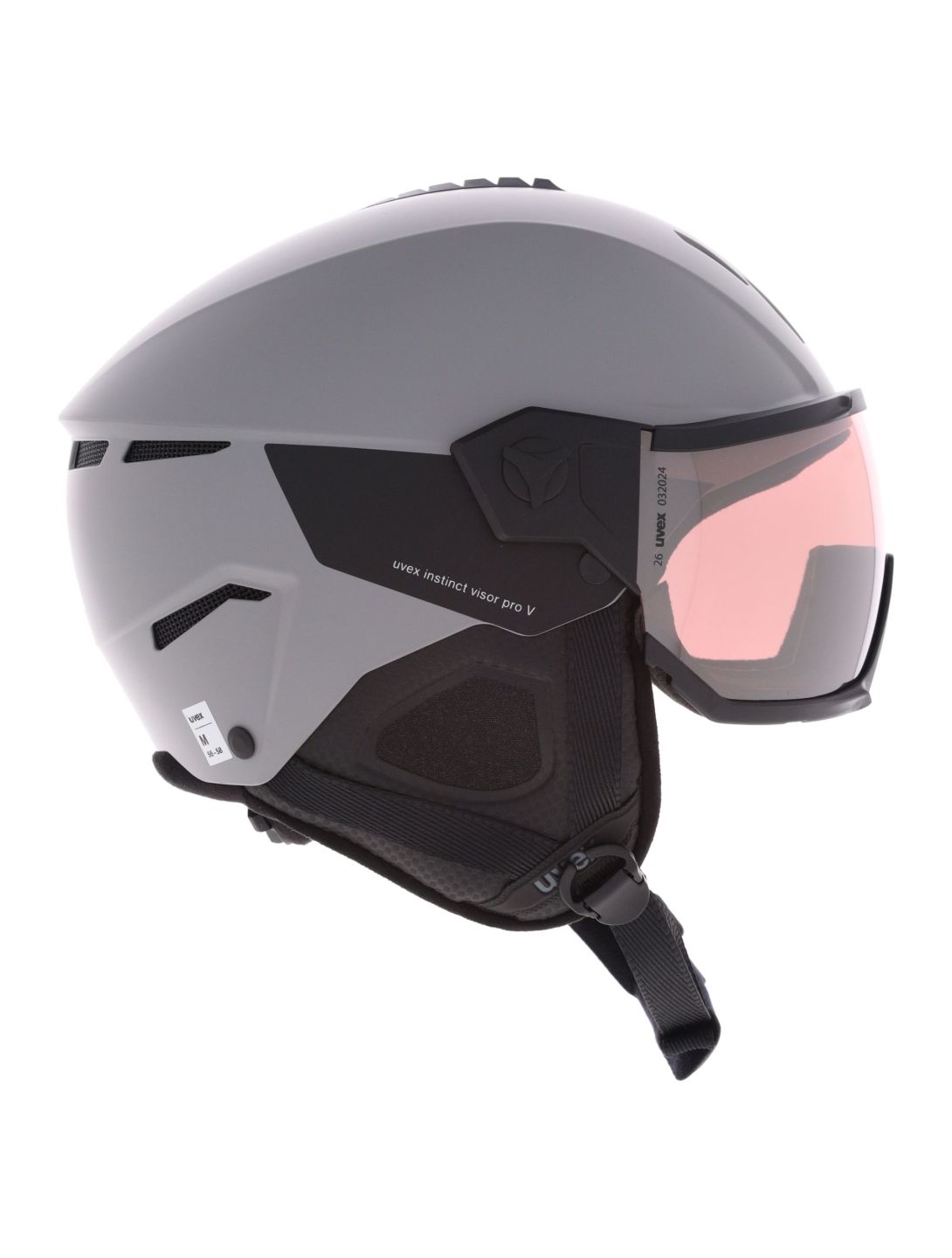 Uvex, Instinct Visor Pro V casco con visera unisex Grey Matt / Silver gris 