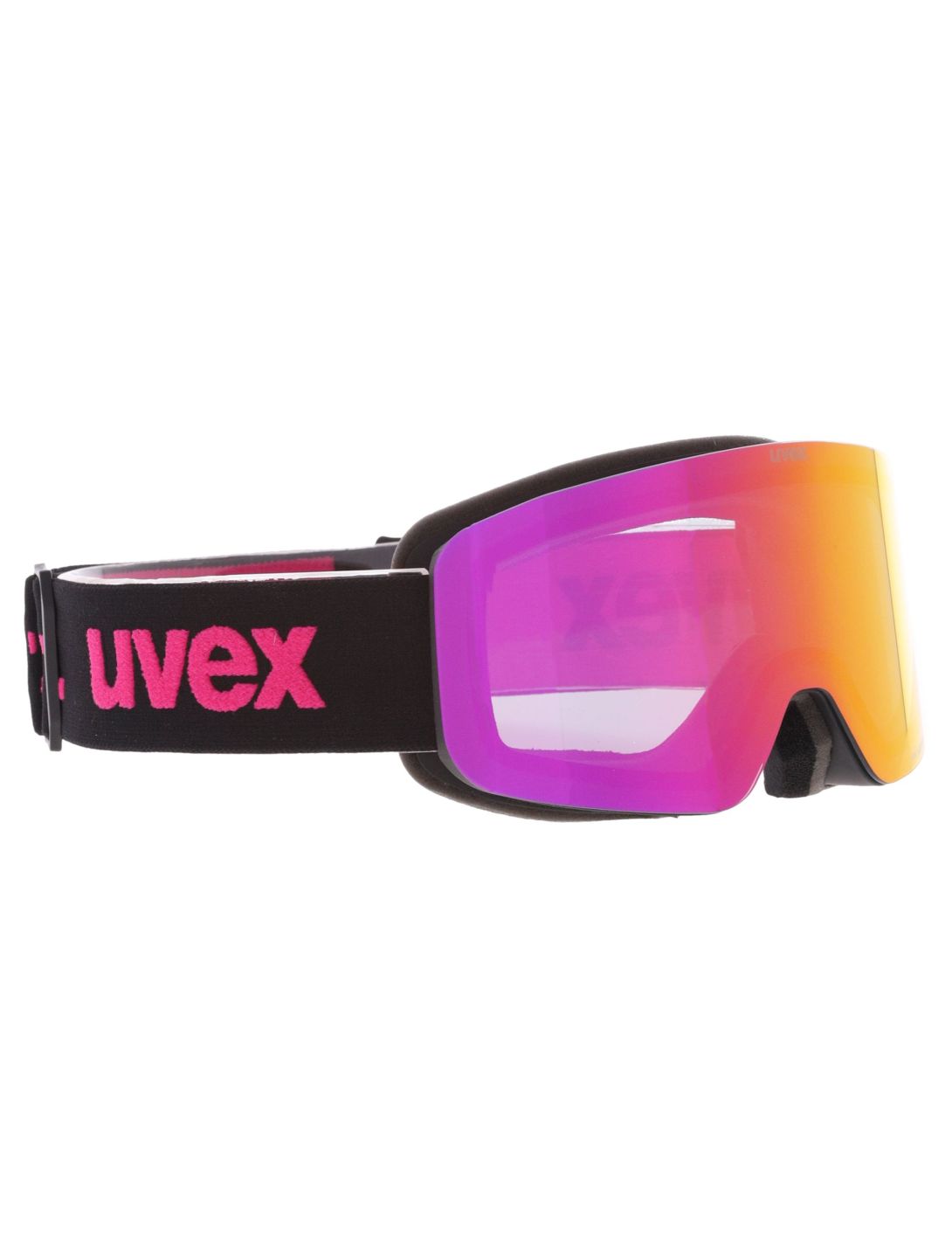 Uvex, Pwdr FM gafas de esquí niños Black Matt / Mirror Pink negro, rosa 