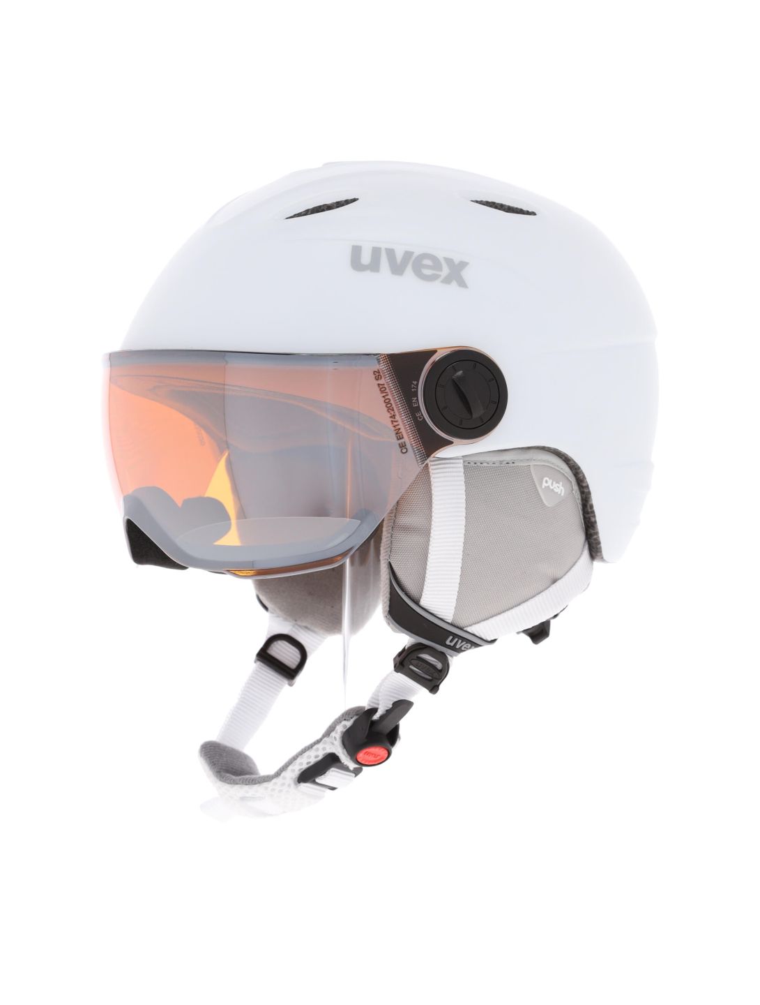 Uvex, Junior Visor Pro casco con visera niños mat blanco 