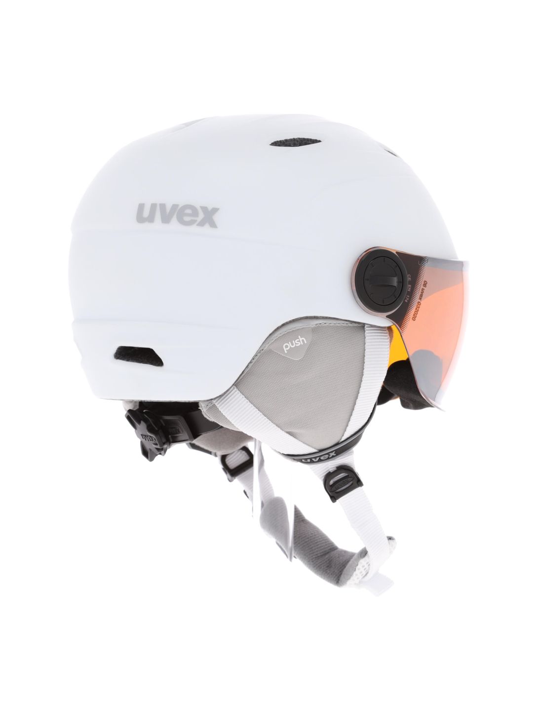 Uvex, Junior Visor Pro casco con visera niños mat blanco 