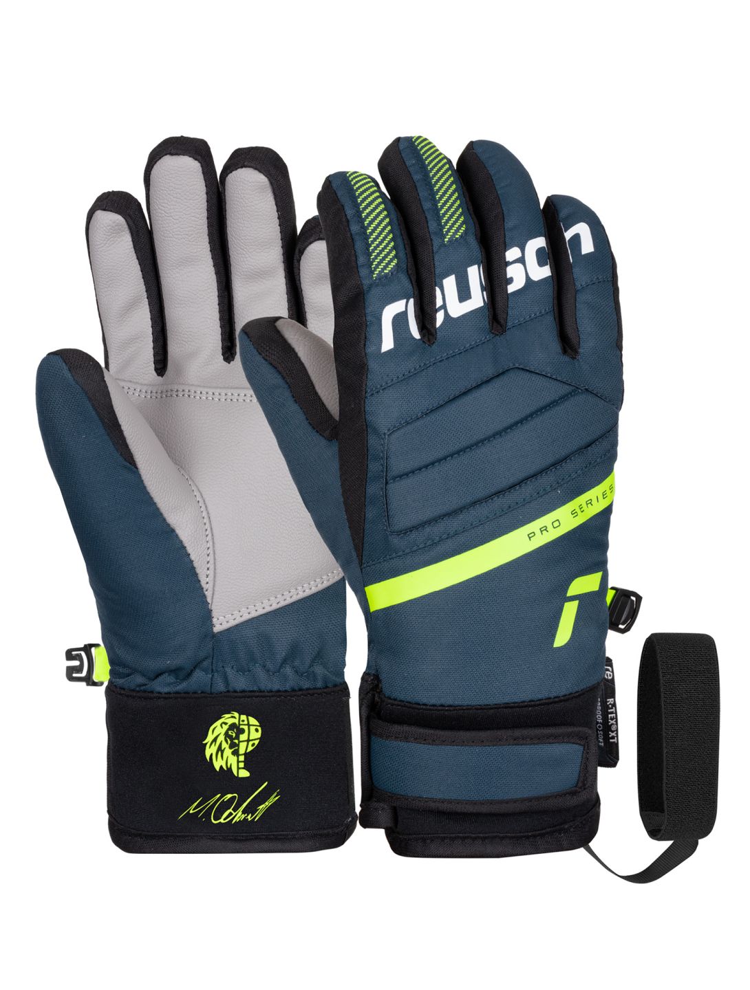 Reusch, Warrior R-TEX® XT guantes de esquí niños Marco Odermatt amarillo, azul 