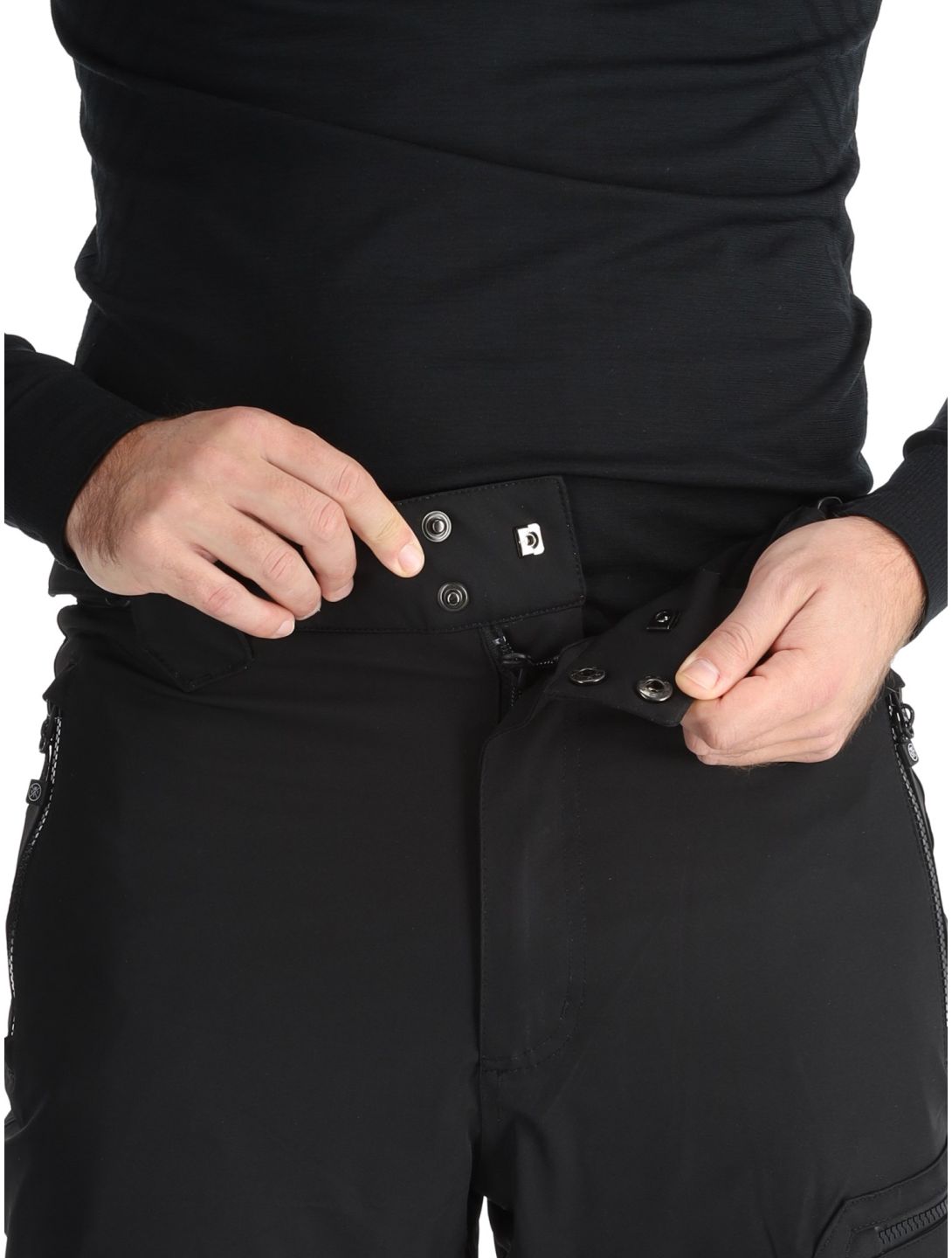 Watts, GOSTT pantalones de esquí hombres Full Black negro 