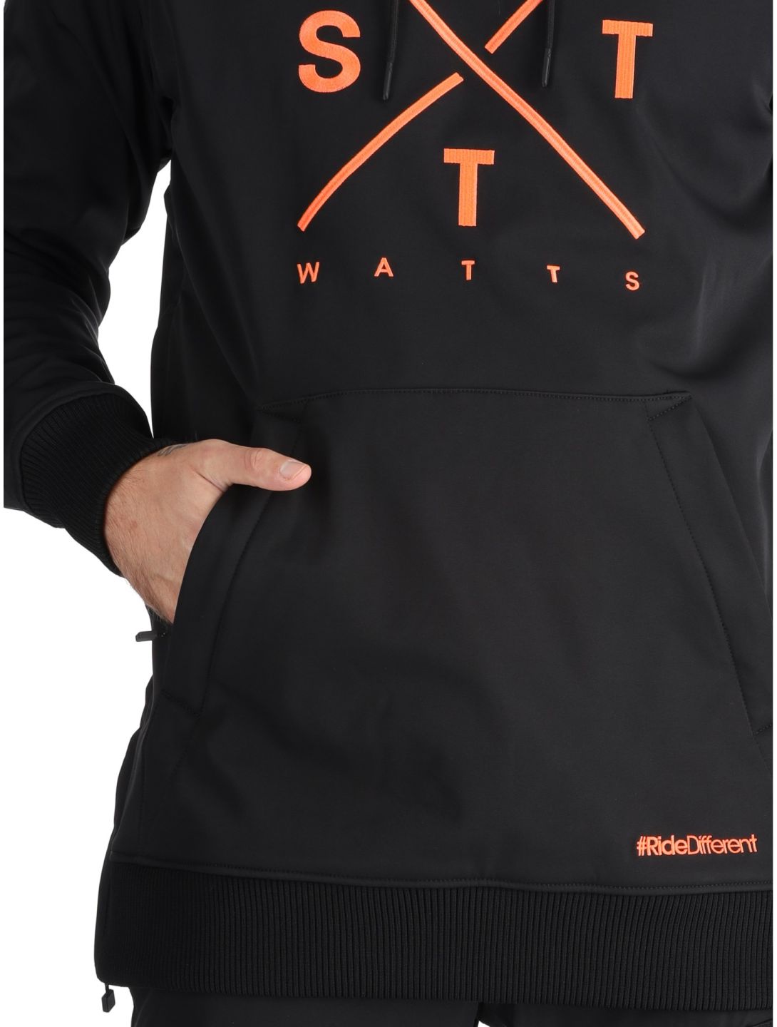 Watts, ORBITAL chaqueta de esquí softshell hombres Black / Fluo Orange naranja, negro 