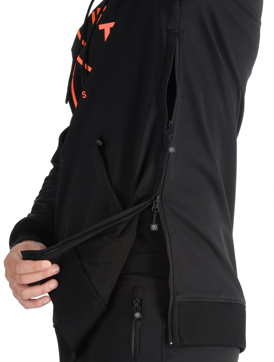 Watts, ORBITAL chaqueta de esquí softshell hombres Black / Fluo Orange naranja, negro 