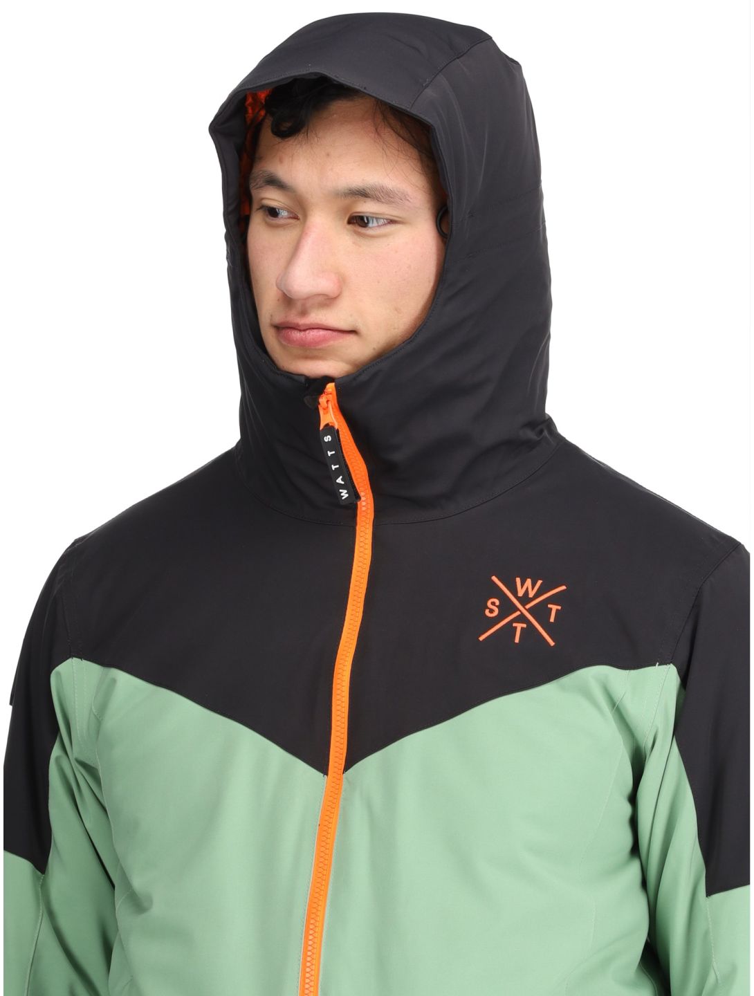 Watts, STORM chaqueta de esquí hombres Sage / Fluo Orange naranja, verde 