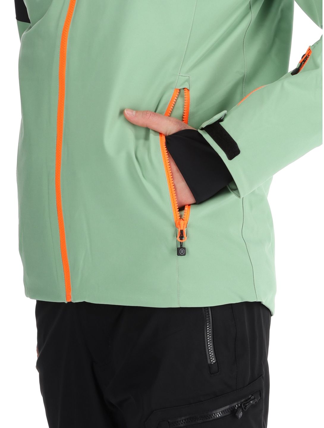 Watts, STORM chaqueta de esquí hombres Sage / Fluo Orange naranja, verde 