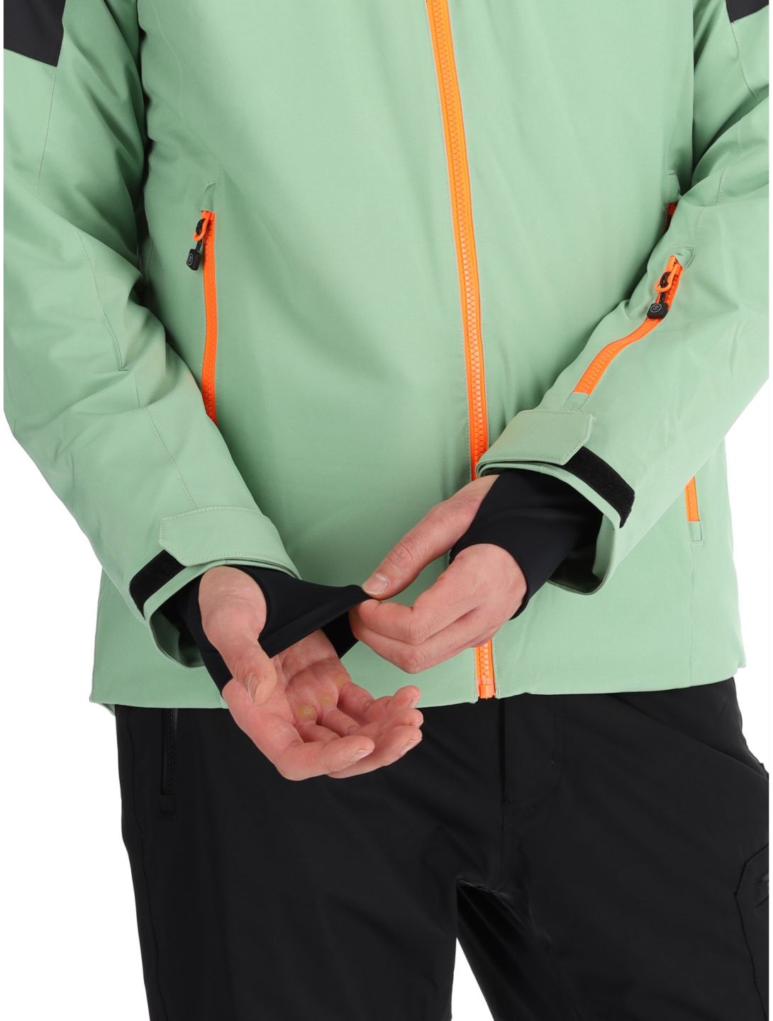 Watts, STORM chaqueta de esquí hombres Sage / Fluo Orange naranja, verde 