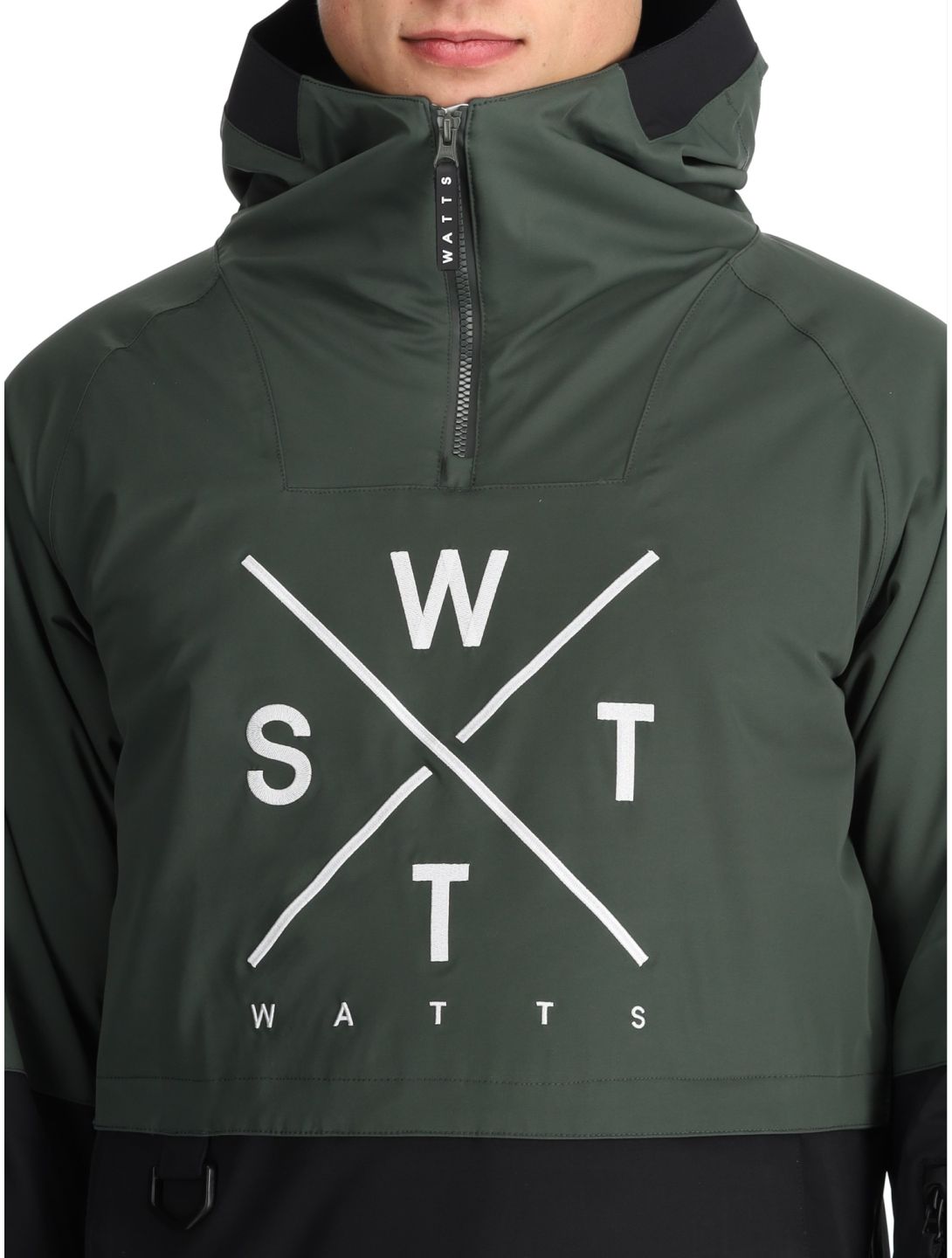 Watts, XMETOD anorak hombres Green / Black negro, verde 