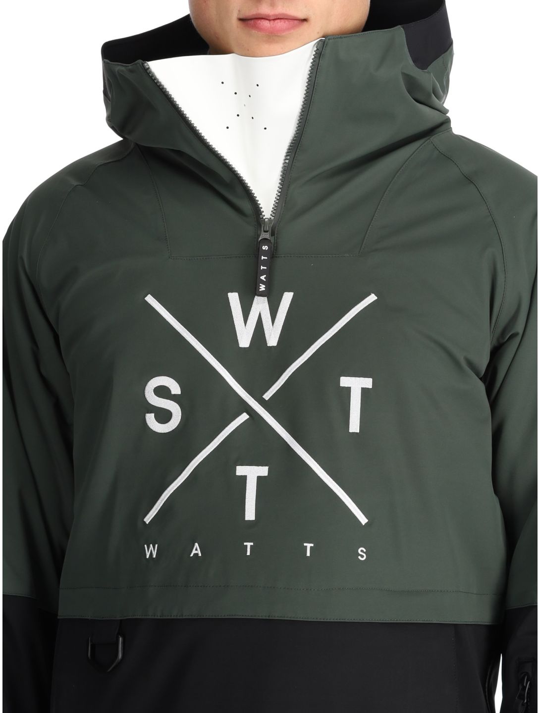 Watts, XMETOD anorak hombres Green / Black negro, verde 