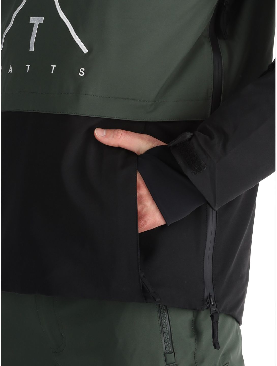 Watts, XMETOD anorak hombres Green / Black negro, verde 