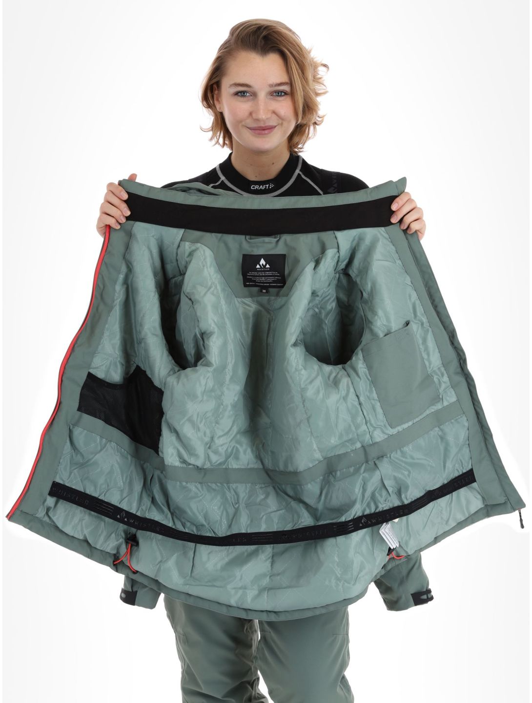 Whistler, Drizzle chaqueta de esquí mujeres Lily Pad verde 