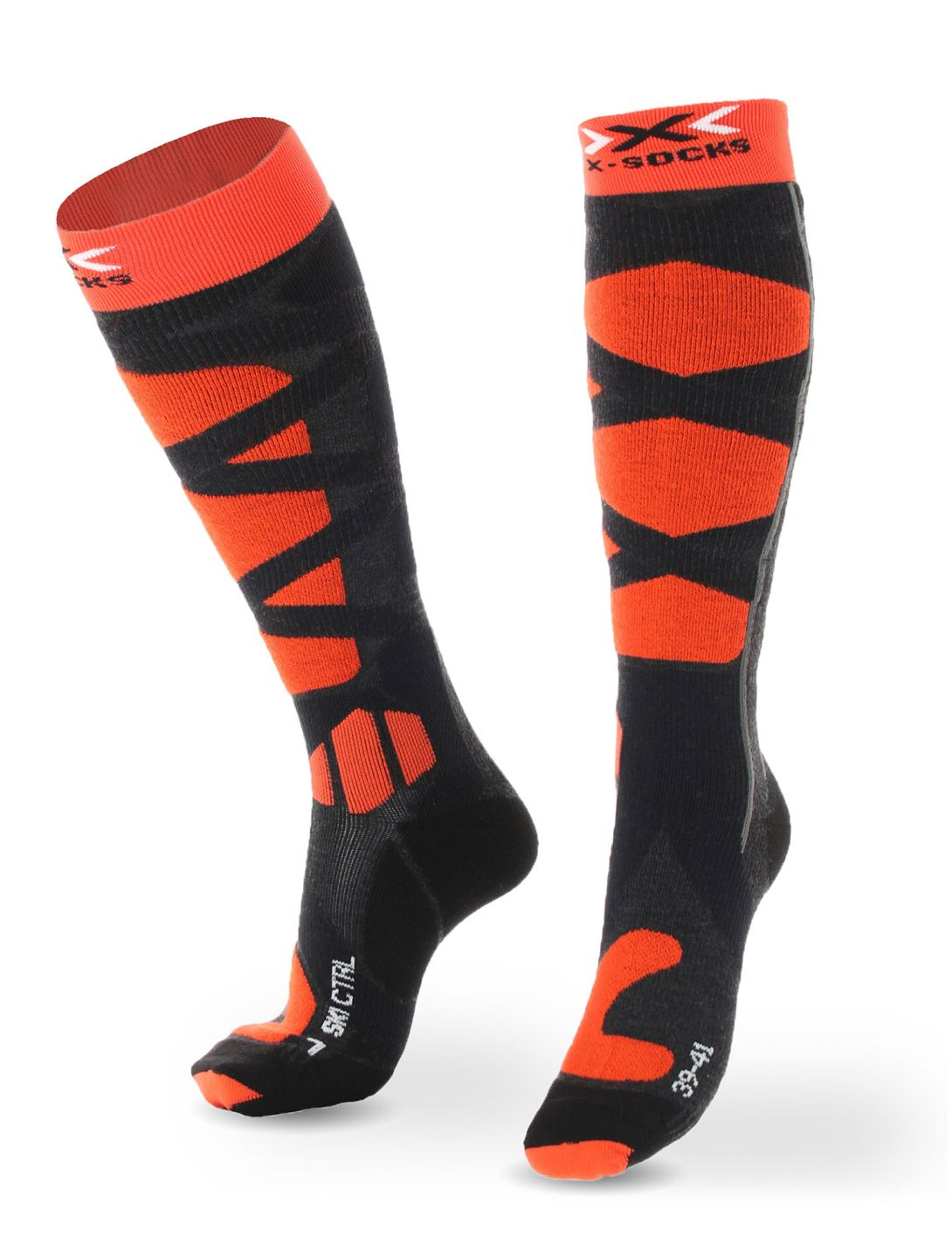 X-socks, Ski Control 4.0 calcetines de esquí unisex Anthracite / Orange gris, naranja 