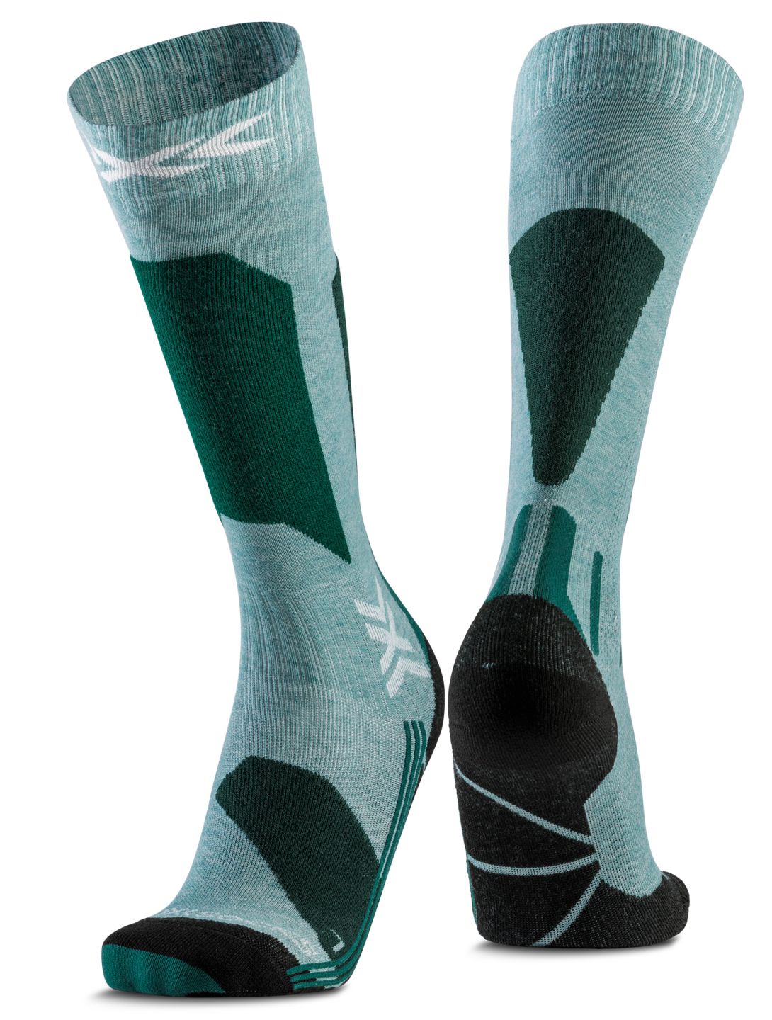 X-Socks, Ski Discover Otc calcetines de compresión mujeres Sage Green / English Lawn verde 