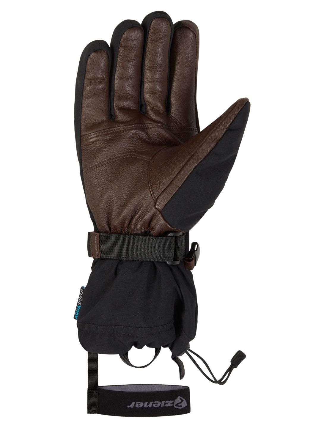 Ziener, Gaiku AS® AW guantes de esquí hombres Black Dark Brown marrón, negro 