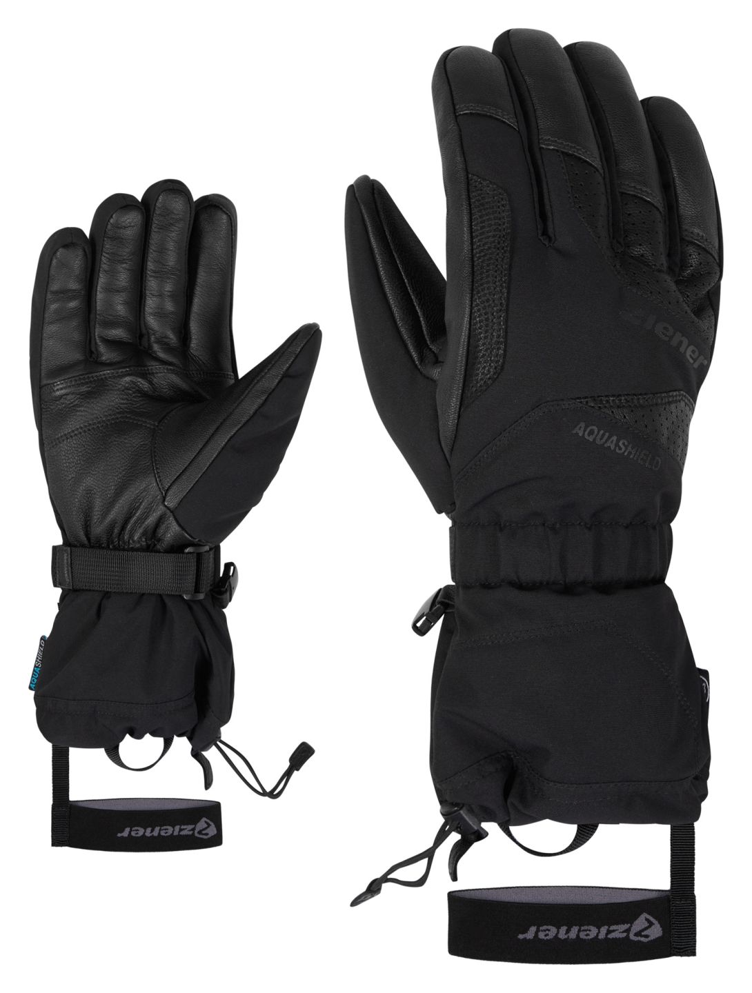 Ziener, Gaiku AS® AW guantes de esquí hombres Black negro 