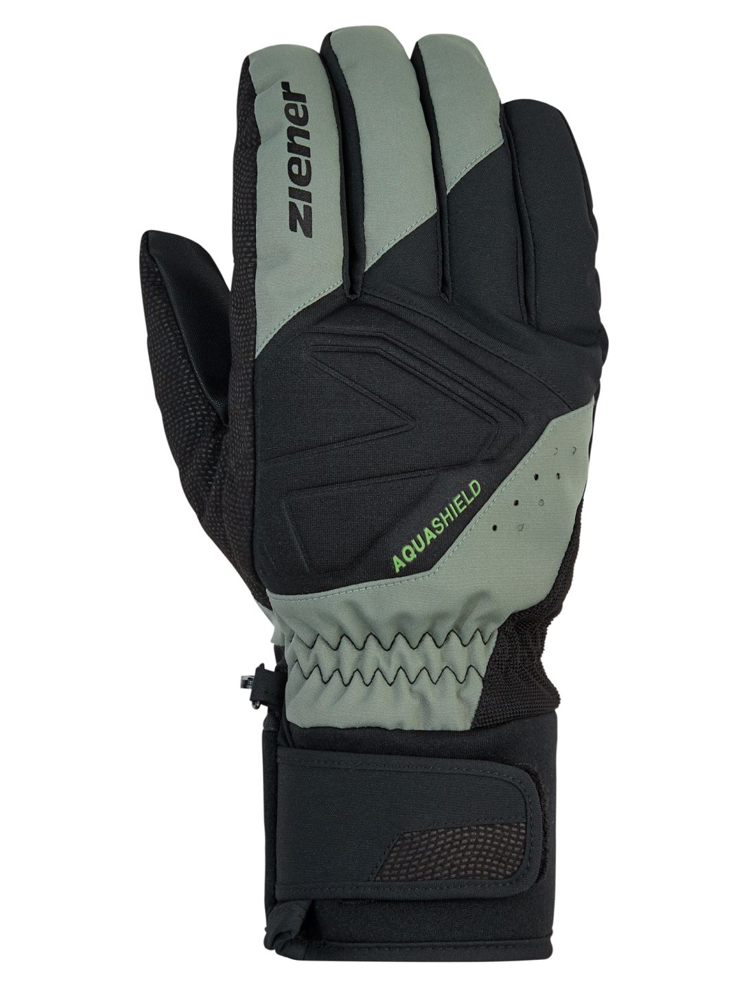 Ziener, Gatis AS® guantes de esquí hombres Green Mud negro, verde 