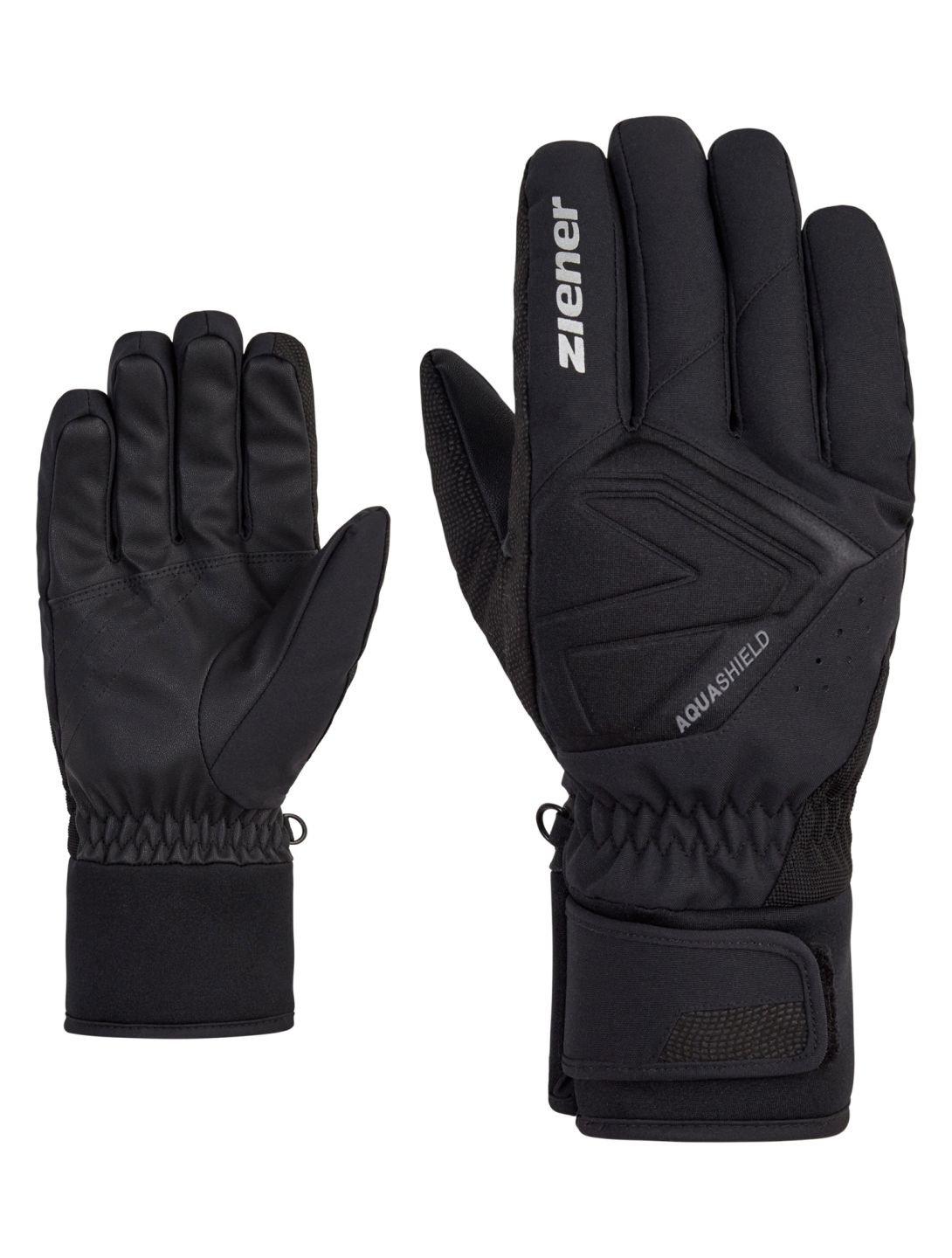 Ziener, Gatis AS® guantes de esquí hombres Black gris, negro 