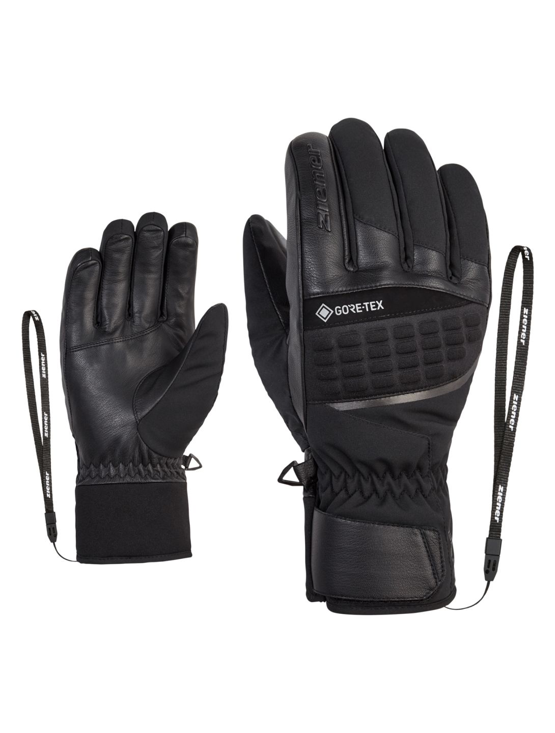 Ziener, Gesar GTX GL guantes de esquí hombres Black negro 