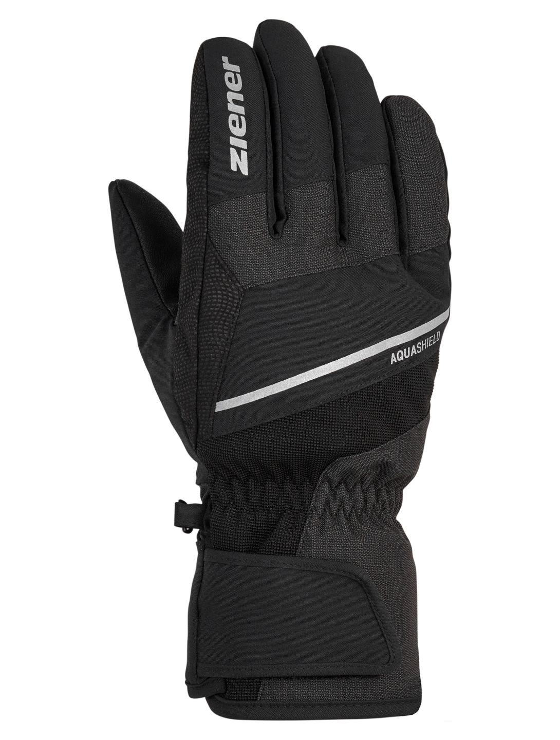 Ziener, Gezim AS® guantes de esquí hombres Black Tec gris, negro 