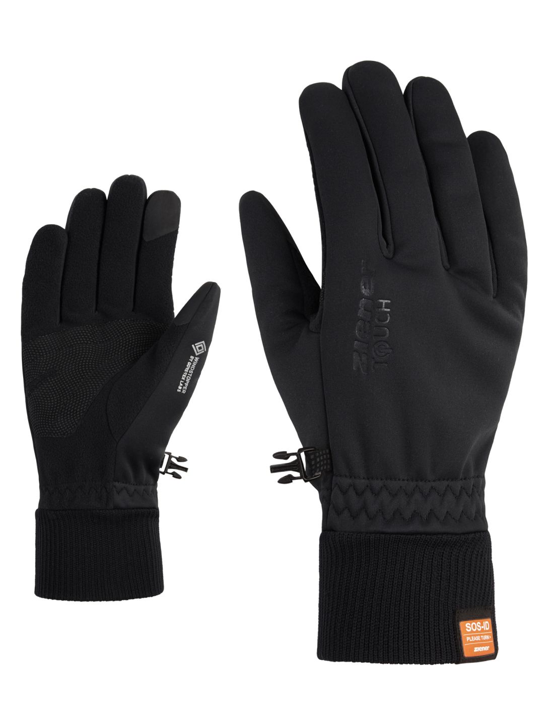 Ziener, Idaho WS TOUCH guantes de esquí hombres SOS-ID gris, negro 