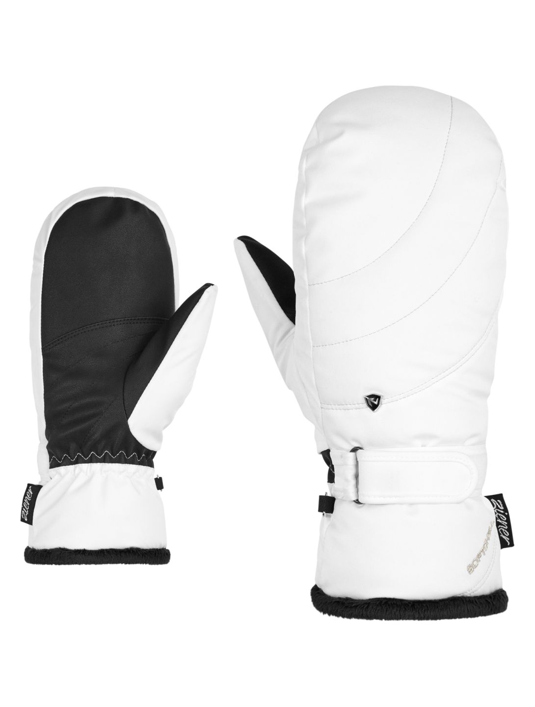 Ziener, Kahlia PR Mitten Lady guantes mujeres White blanco 