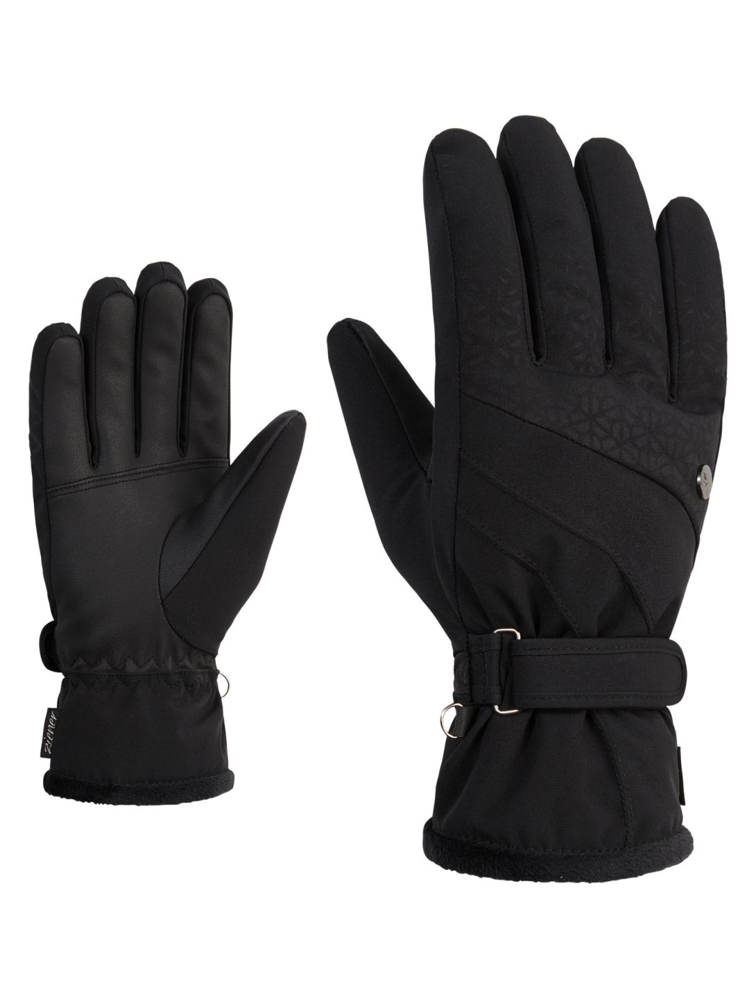 Ziener, Kas GL Lady guantes de esquí mujeres Black negro 