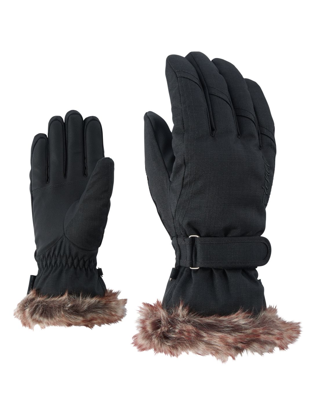 Ziener, Kim Lady guantes de esquí mujeres Black-Stru negro 