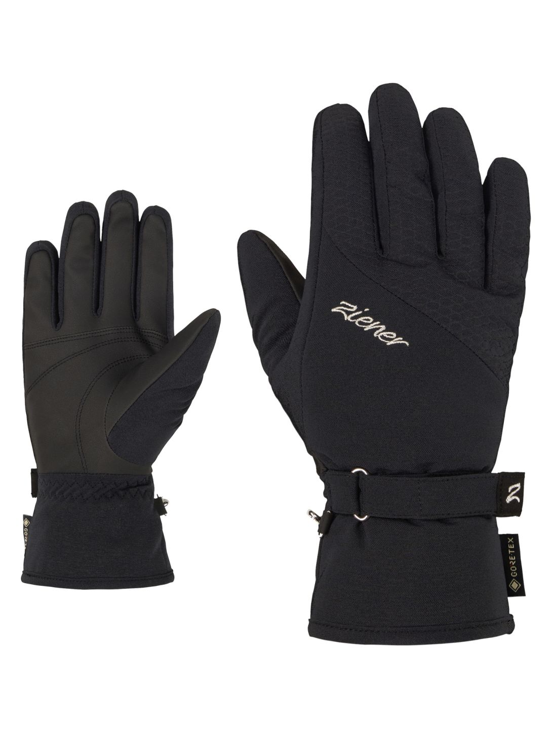 Ziener, Klaire GTX guantes de esquí mujeres Black negro 