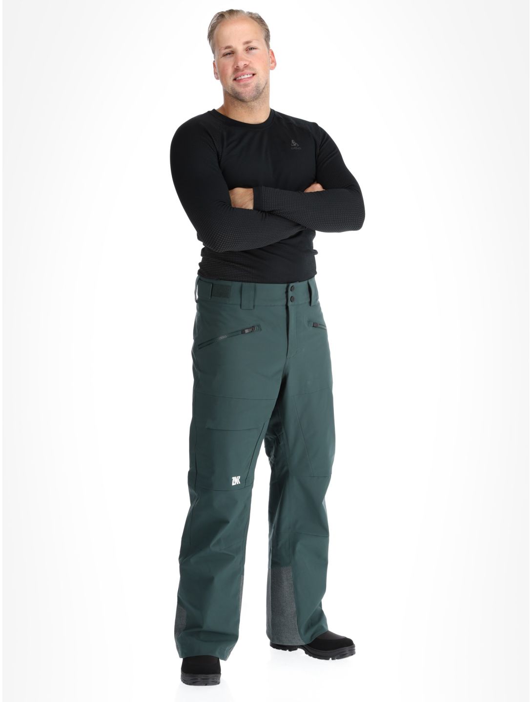 Ziener, Rappold pantalones de esquí hombres Dark Jungle verde 