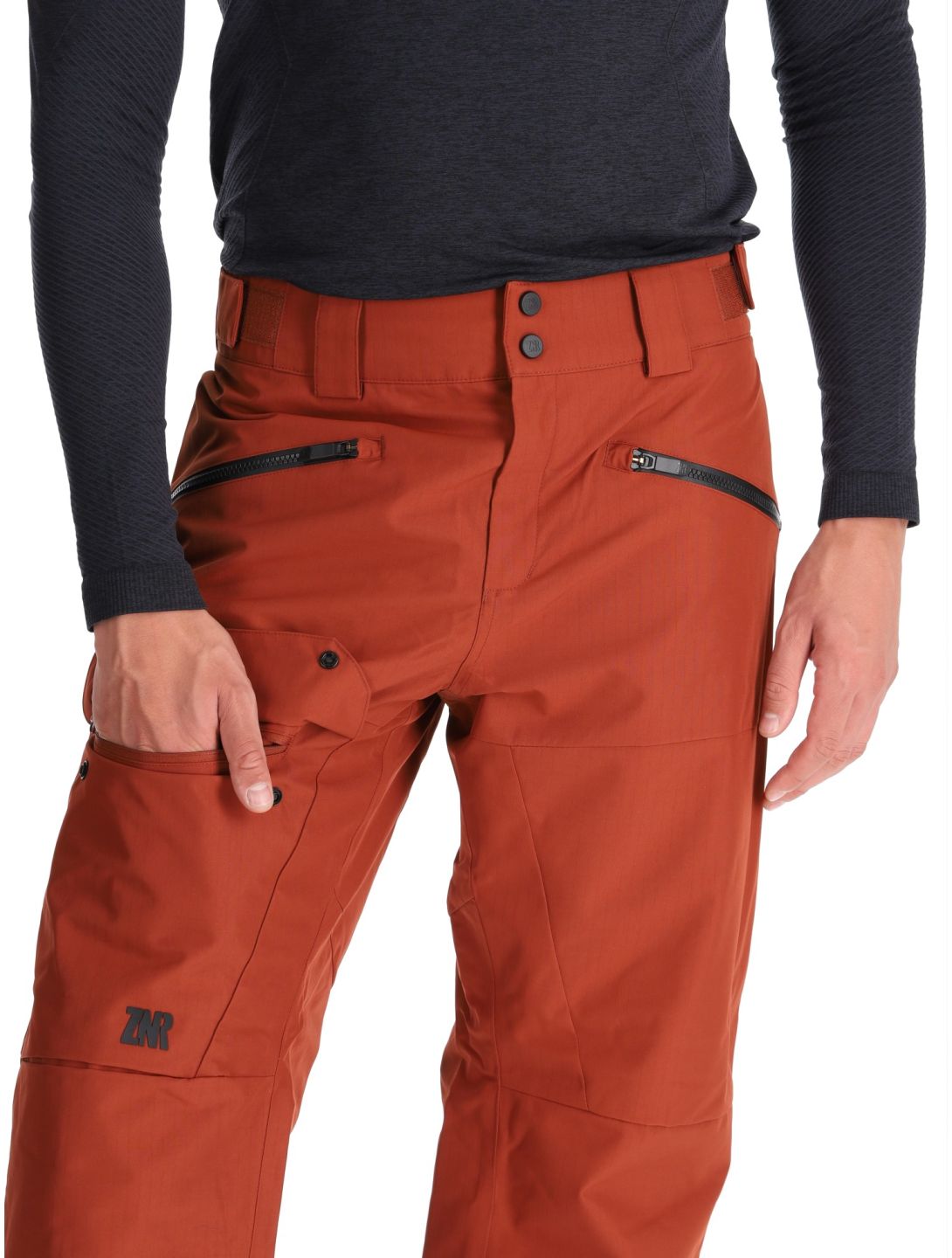 Ziener, Rappold pantalones de esquí hombres Woody Brown marrón 