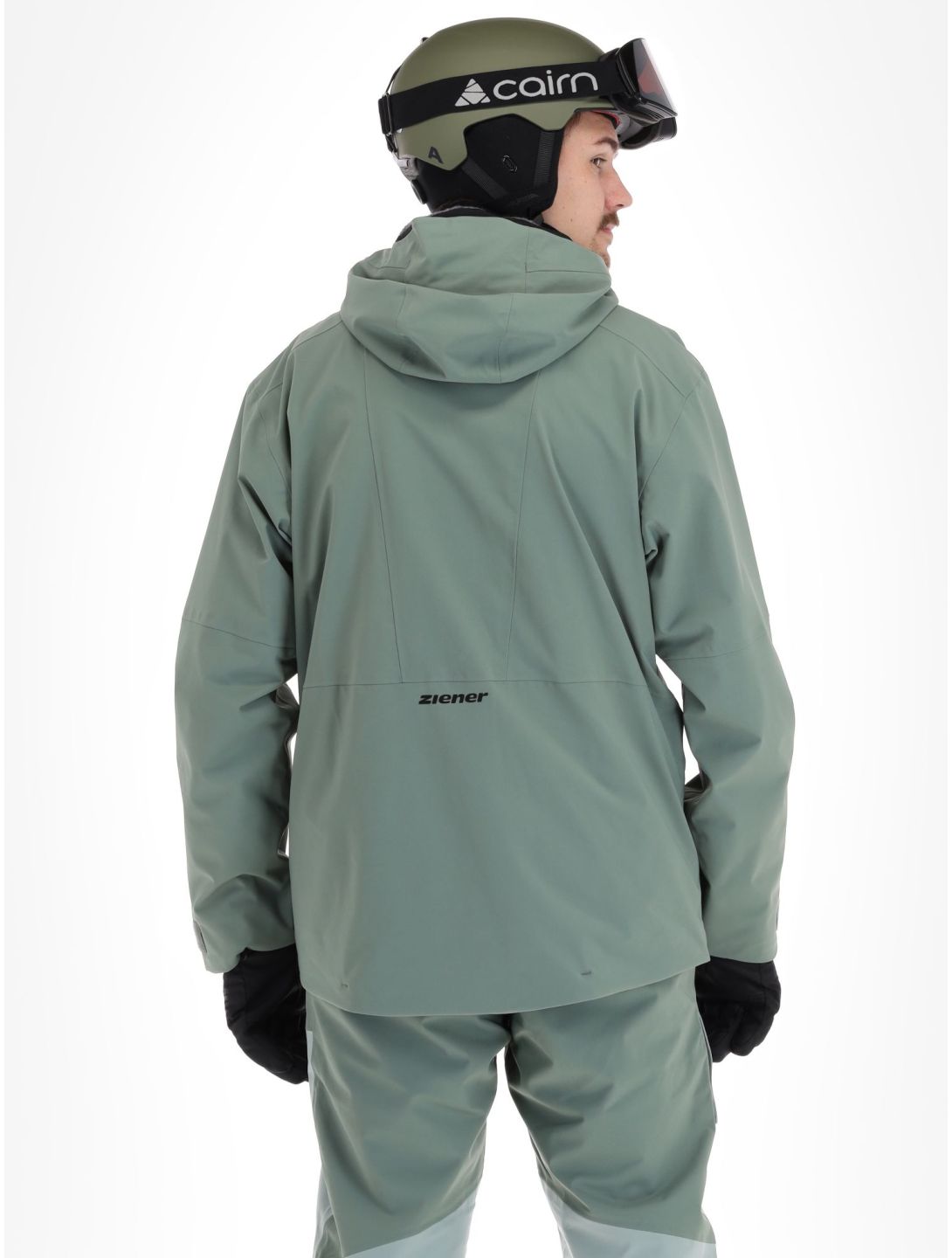 Ziener, Tahan chaqueta de esquí hardshell hombres Green Mud verde 