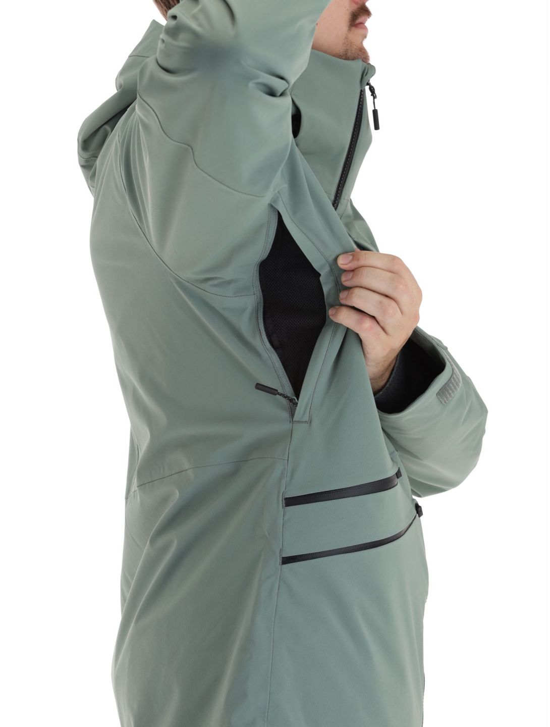 Ziener, Tahan chaqueta de esquí hardshell hombres Green Mud verde 