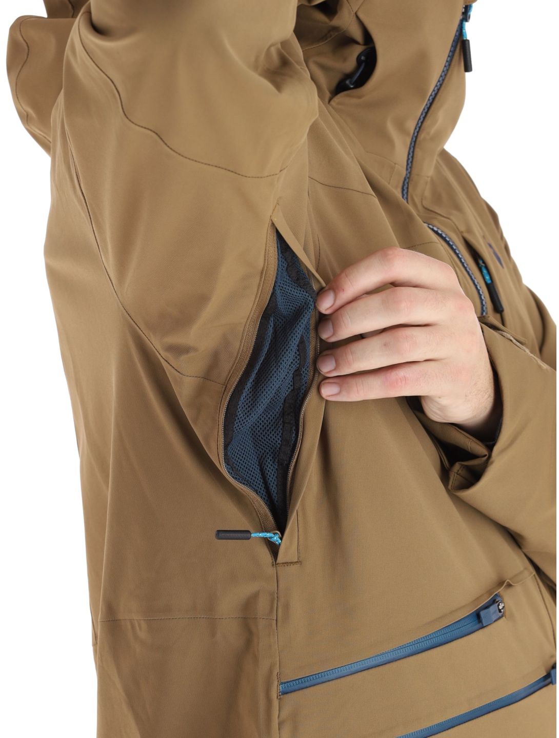 Ziener, Tahan chaqueta de esquí hardshell hombres Walnut marrón 