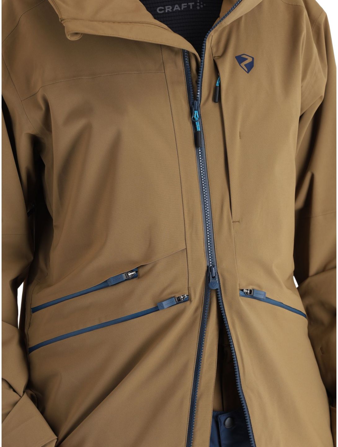 Ziener, Tahan chaqueta de esquí hardshell hombres Walnut marrón 