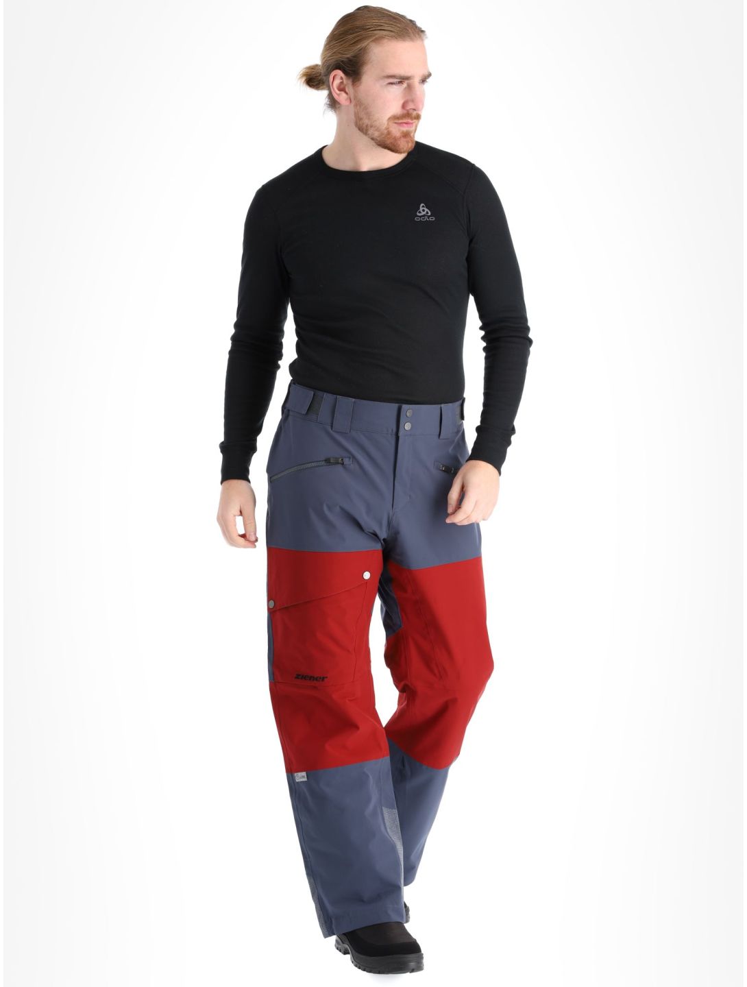 Ziener, Tiffin pantalones de esquí hombres Ombre gris 