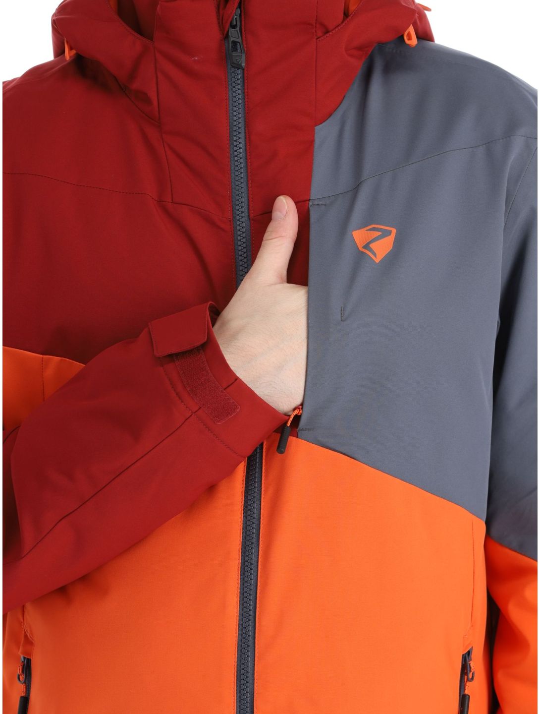 Ziener, Timpa chaqueta de esquí hombres Burnt Orange gris, naranja, rojo 