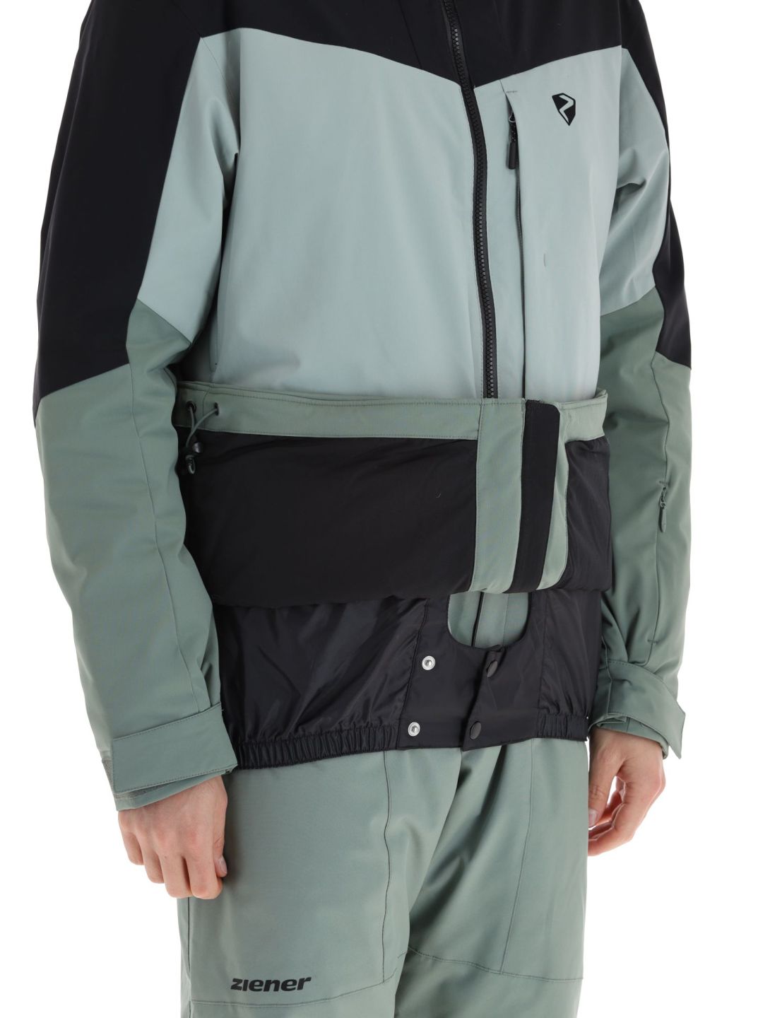 Ziener, Triglav chaqueta de esquí hombres Green Mud negro, verde 