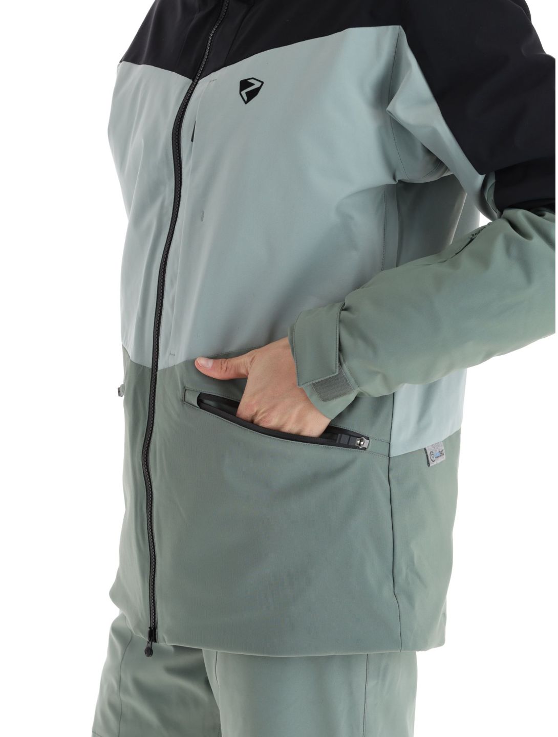 Ziener, Triglav chaqueta de esquí hombres Green Mud negro, verde 