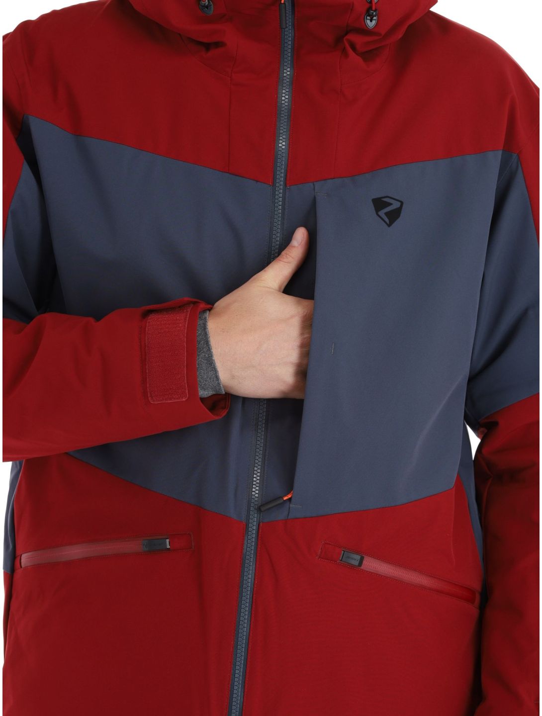 Ziener, Triglav chaqueta de esquí hombres Red Cabin gris, rojo 