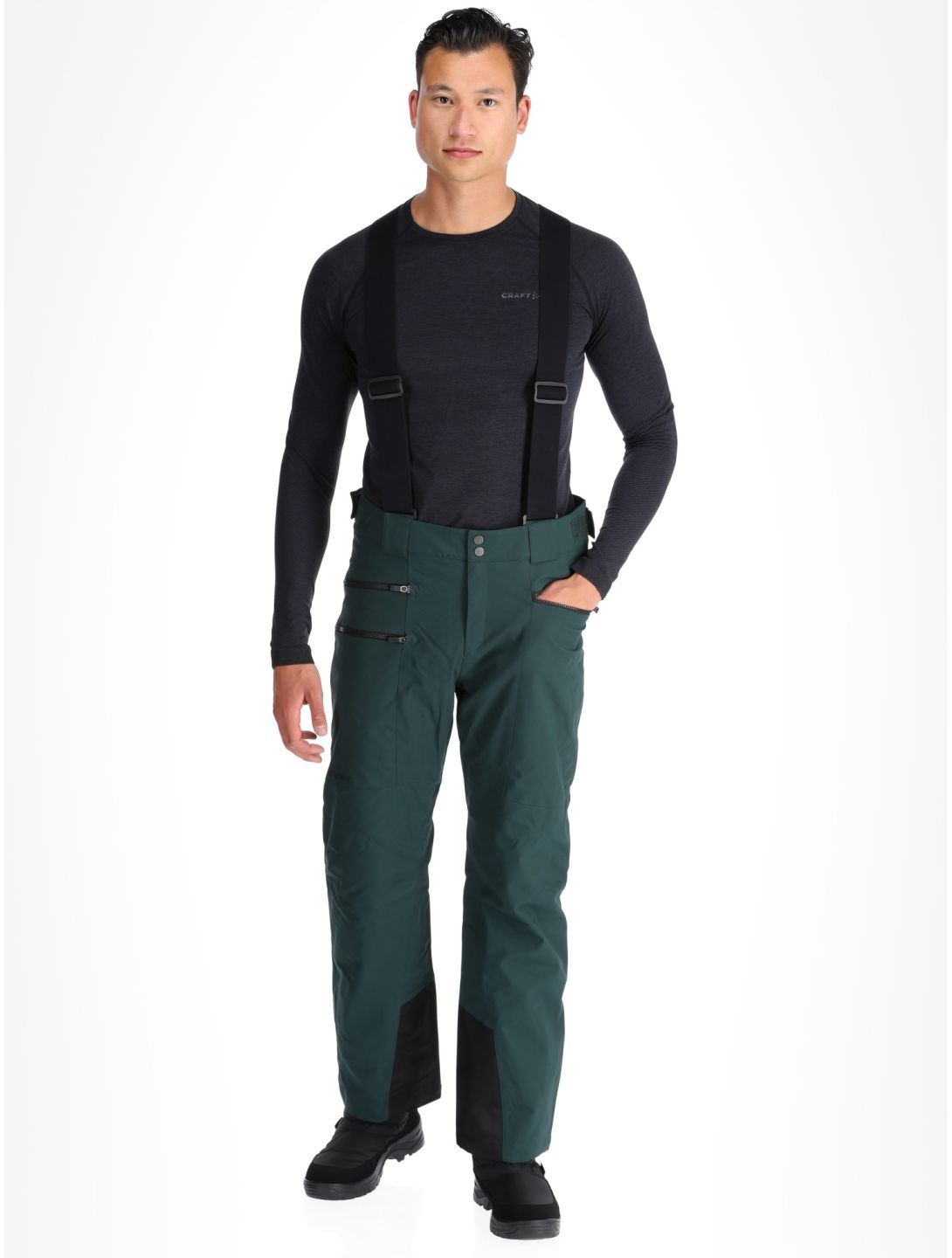 Ziener, Tronador pantalones de esquí hombres Dark Jungle verde 