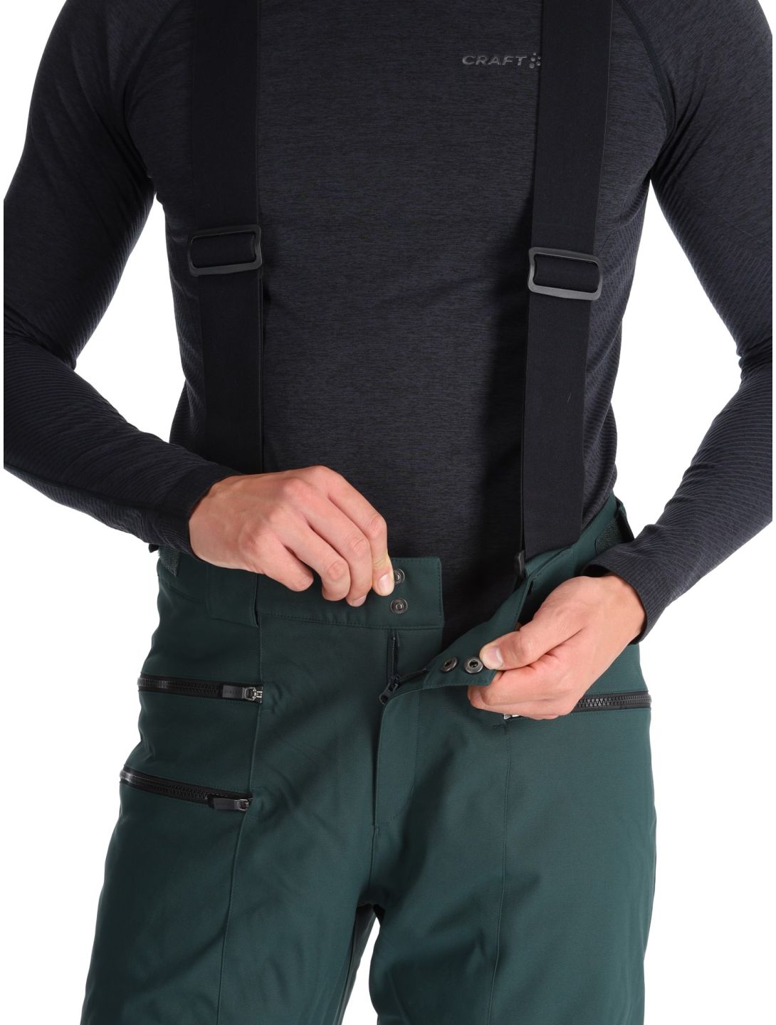 Ziener, Tronador pantalones de esquí hombres Dark Jungle verde 