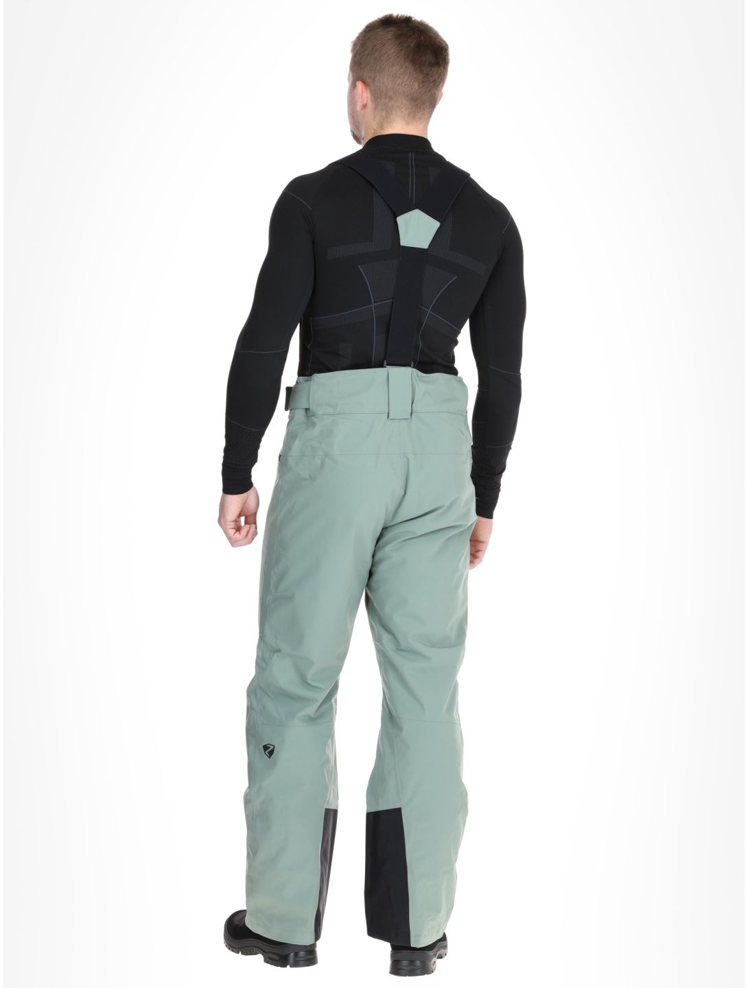 Ziener, Tronador pantalones de esquí hombres Green Mud verde 