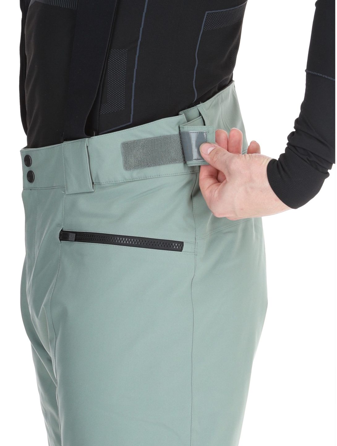 Ziener, Tronador pantalones de esquí hombres Green Mud verde 