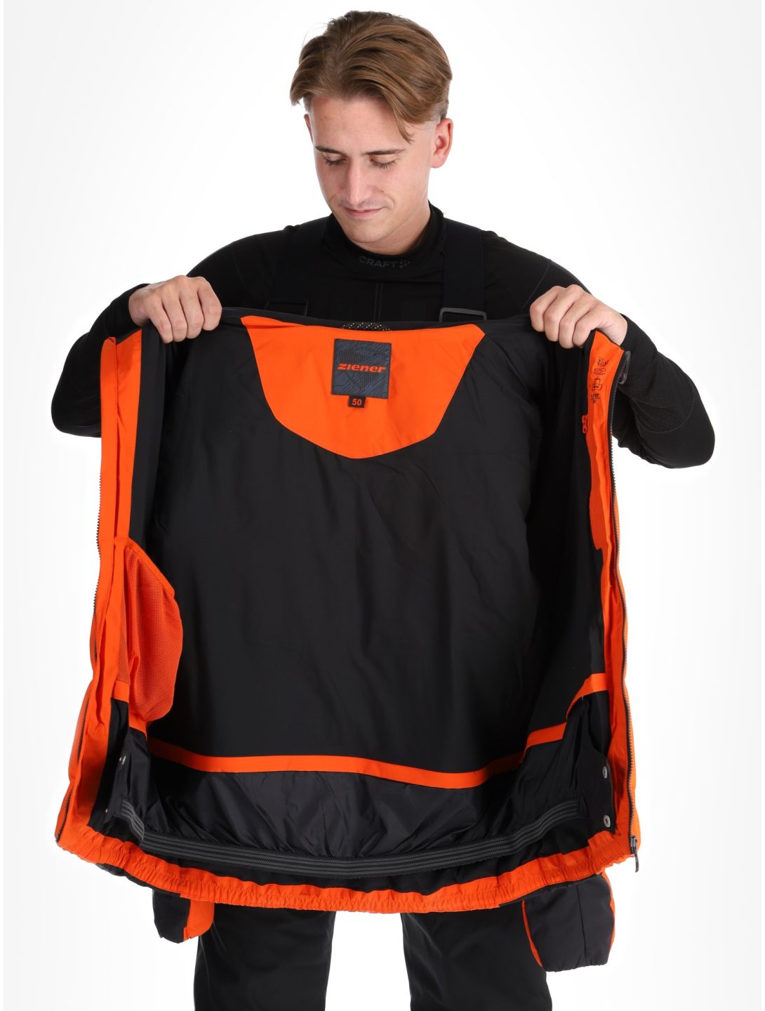 Ziener, Tyers chaqueta de esquí hombres Orange Pumpkin naranja 